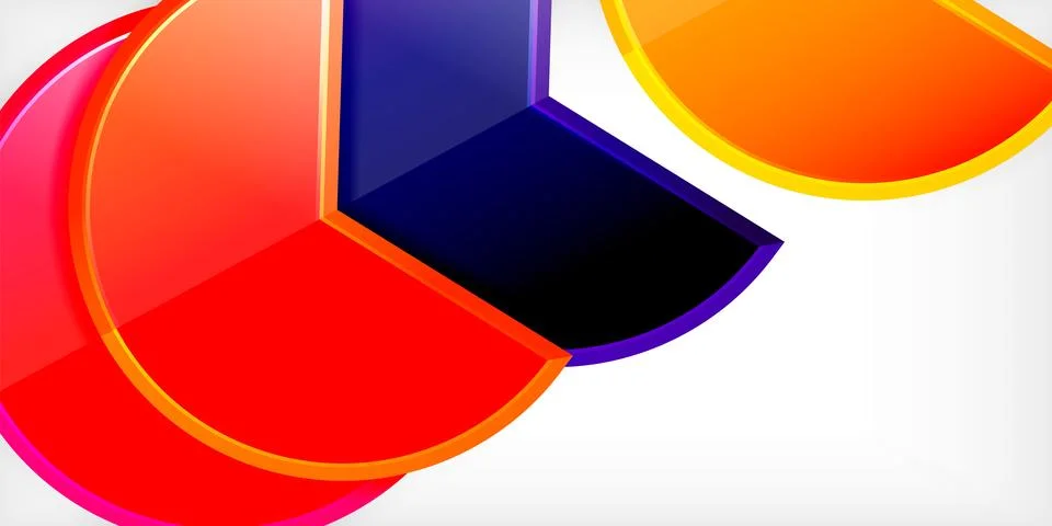 Trendy round shapes with triangular angle design element. Vector Illustration Illustrazione stock