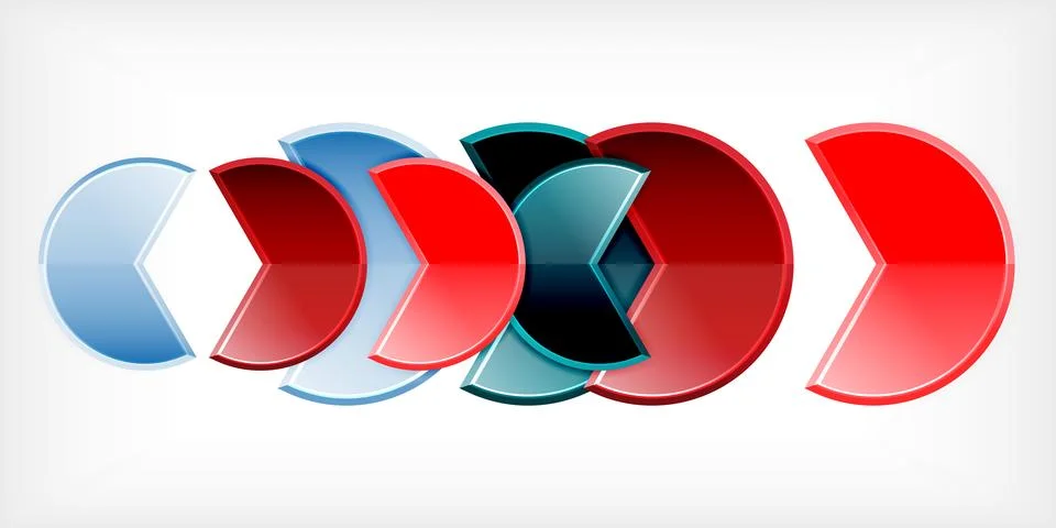 Trendy round shapes with triangular angle design element. Vector Illustration Stock Illustration