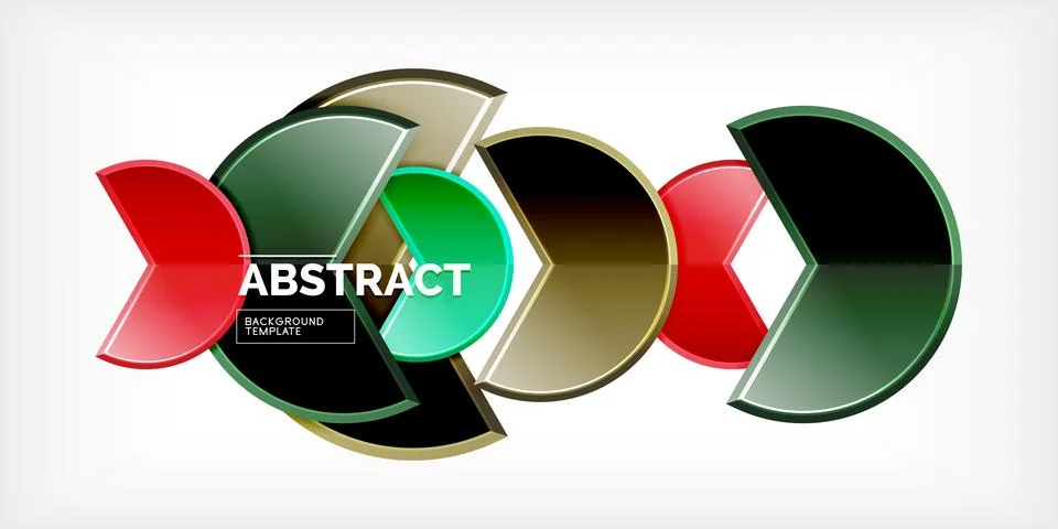 Trendy round shapes with triangular angle design element. Vector Illustration Illustrazione stock