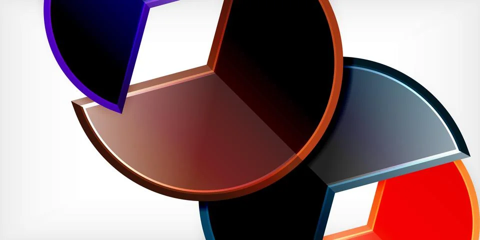 Trendy round shapes with triangular angle design element. Vector Illustration Ilustração Stock