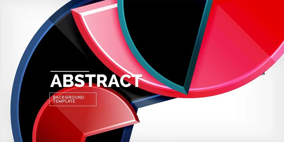 Trendy round shapes with triangular angle design element. Vector Illustration Illustrazione stock