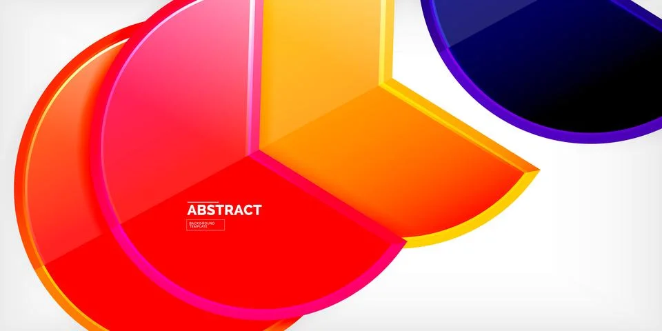 Trendy round shapes with triangular angle design element. Vector Illustration Ilustração Stock