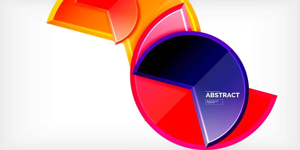 Trendy round shapes with triangular angle design element. Vector Illustration Illustrazione stock