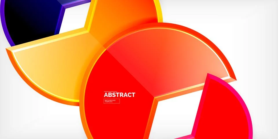 Trendy round shapes with triangular angle design element. Vector Illustration Illustrazione stock