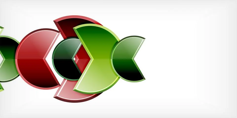 Trendy round shapes with triangular angle design element. Vector Illustration Stock Illustration