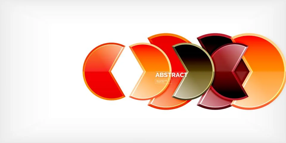 Trendy round shapes with triangular angle design element. Vector Illustration Illustrazione stock