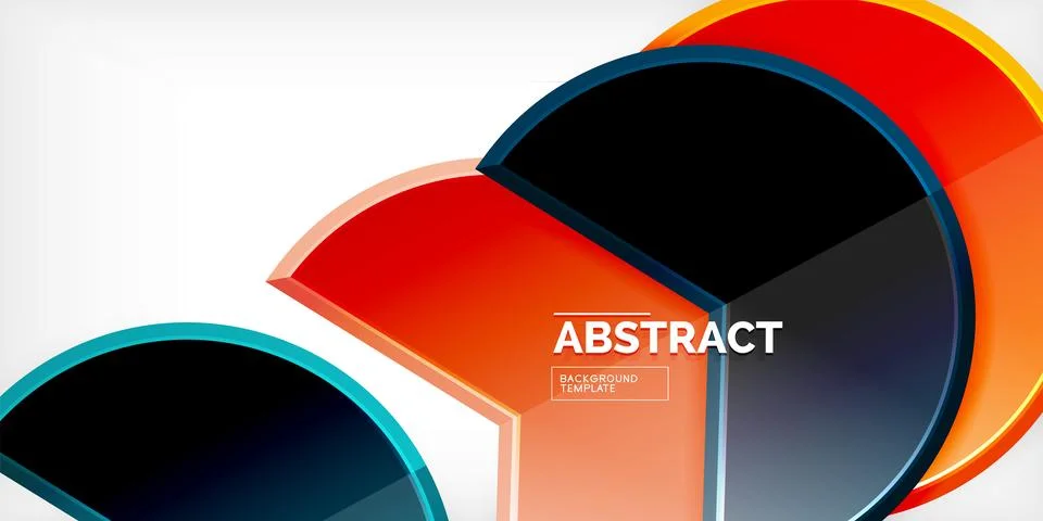 Trendy round shapes with triangular angle design element. Vector Illustration Illustrazione stock