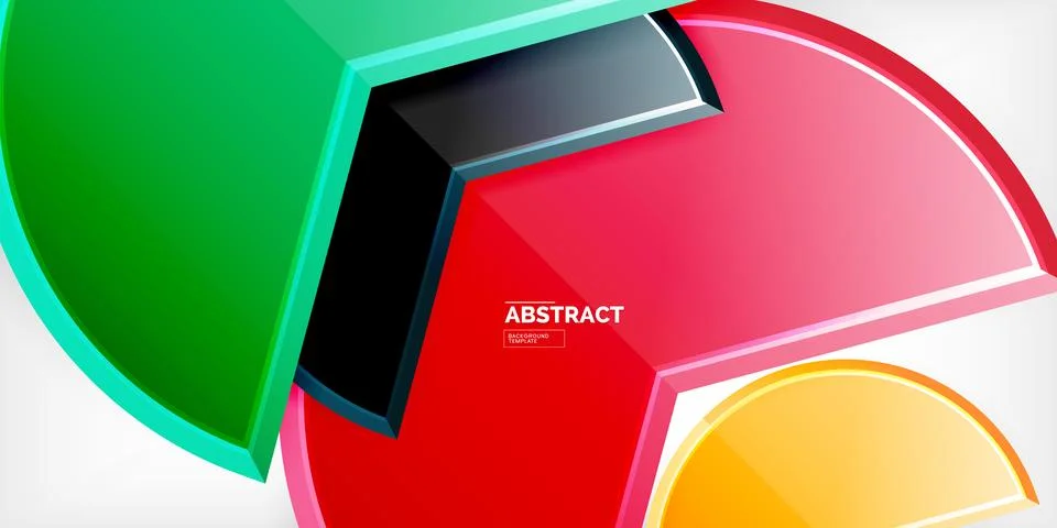 Trendy round shapes with triangular angle design element. Vector Illustration Stock Illustration