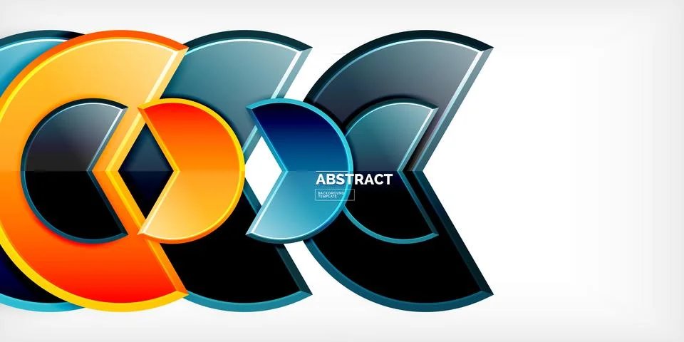 Trendy round shapes with triangular angle design element. Vector Illustration Illustrazione stock