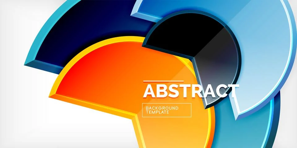 Trendy round shapes with triangular angle design element. Vector Illustration Illustrazione stock