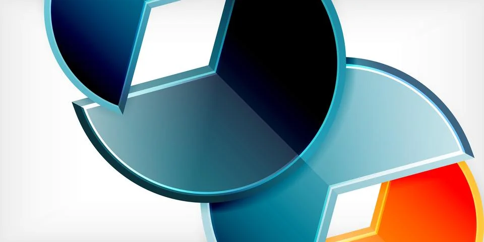 Trendy round shapes with triangular angle design element. Vector Illustration イラスト素材