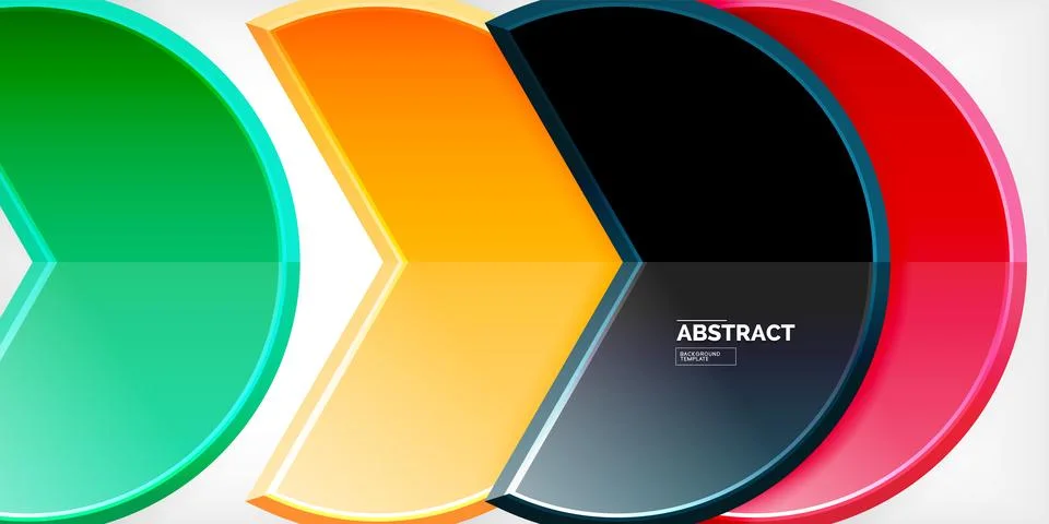 Trendy round shapes with triangular angle design element. Vector Illustration Stock Illustration