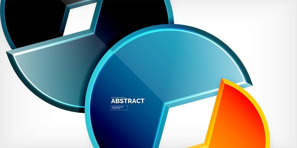 Trendy round shapes with triangular angle design element. Vector Illustration Ilustração Stock