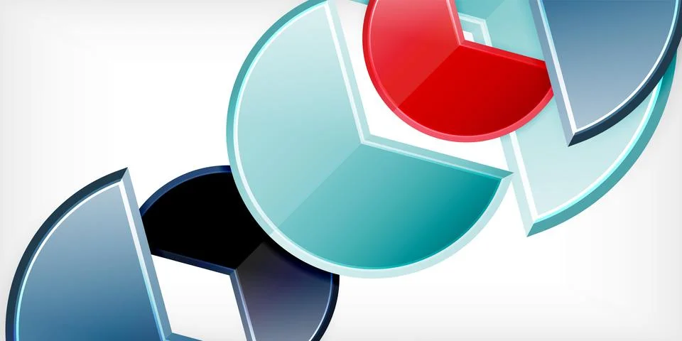 Trendy round shapes with triangular angle design element. Vector Illustration Stock Illustration