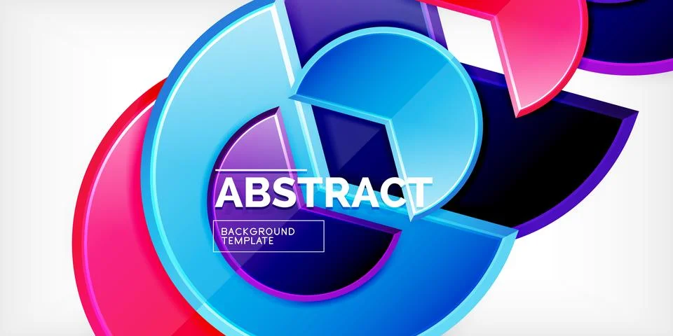 Trendy round shapes with triangular angle design element. Vector Illustration Ilustração Stock