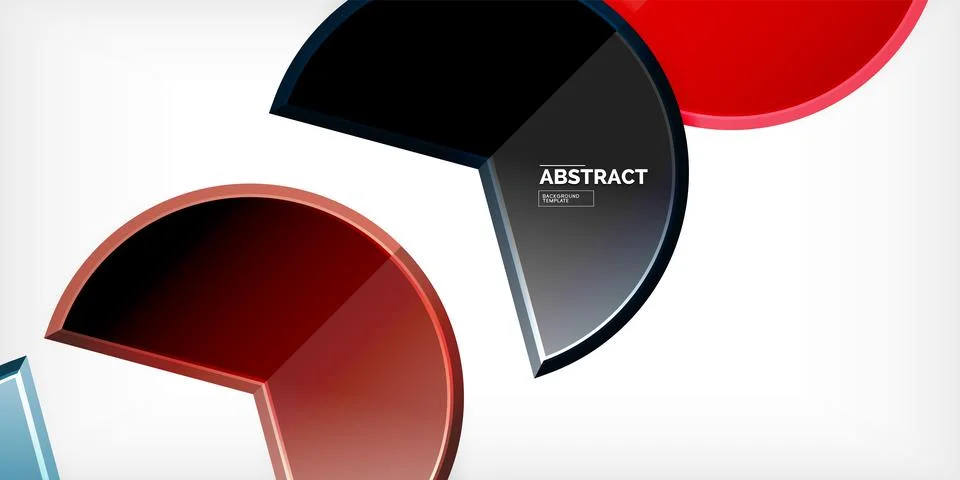 Trendy round shapes with triangular angle design element. Vector Illustration Illustrazione stock