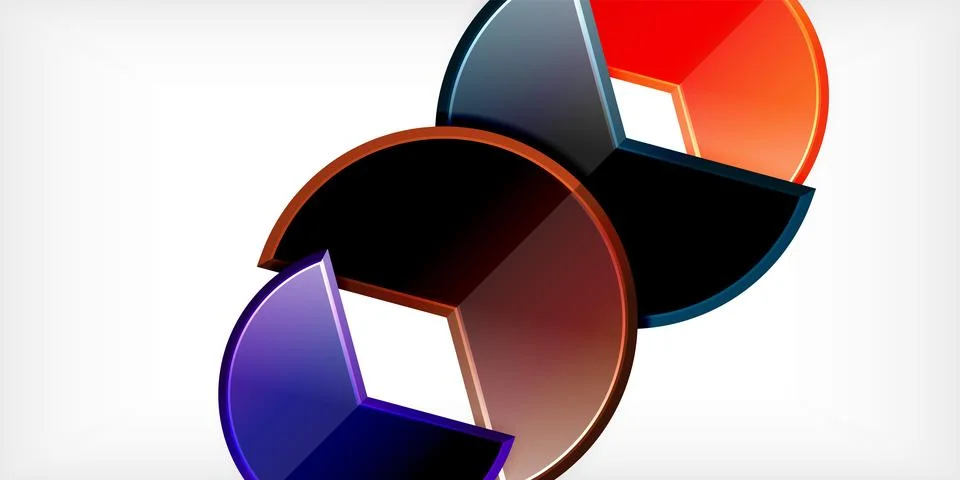 Trendy round shapes with triangular angle design element. Vector Illustration 스톡 일러스트