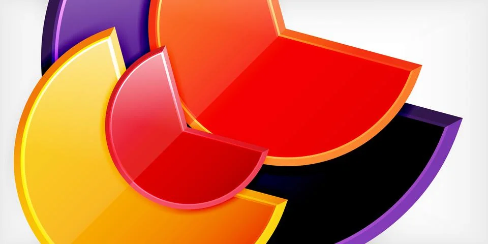 Trendy round shapes with triangular angle design element. Vector Illustration Stock Illustration