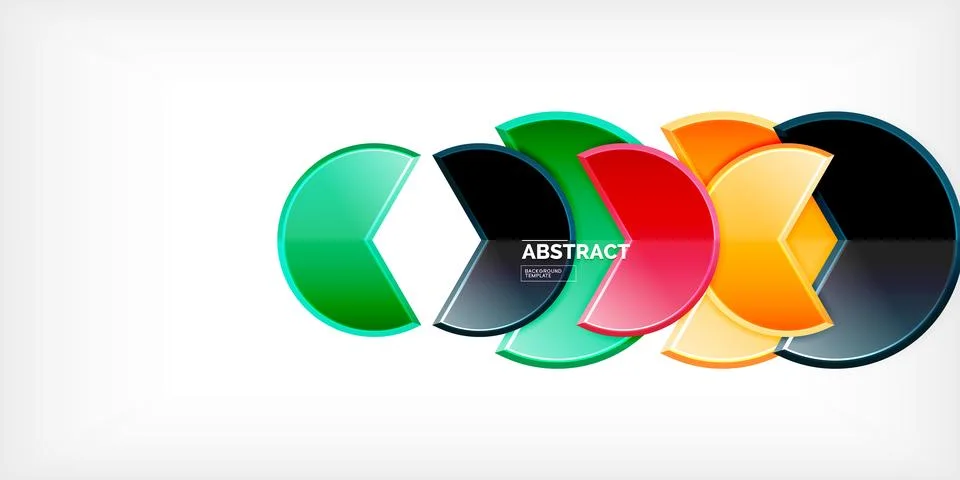 Trendy round shapes with triangular angle design element. Vector Illustration Stock Illustration
