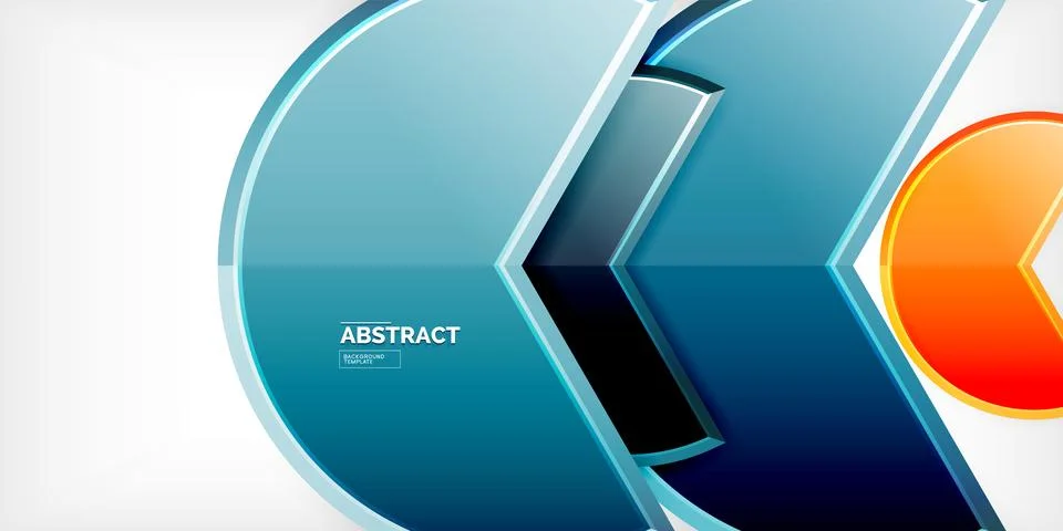 Trendy round shapes with triangular angle design element. Vector Illustration Stock Illustration