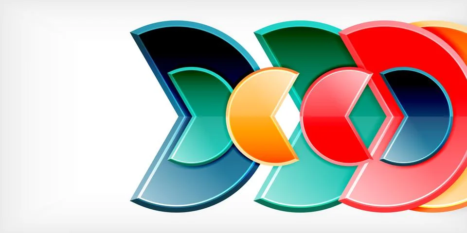 Trendy round shapes with triangular angle design element. Vector Illustration 스톡 일러스트