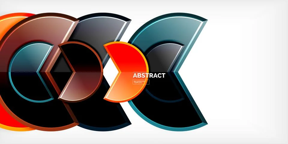 Trendy round shapes with triangular angle design element. Vector Illustration Ilustração Stock