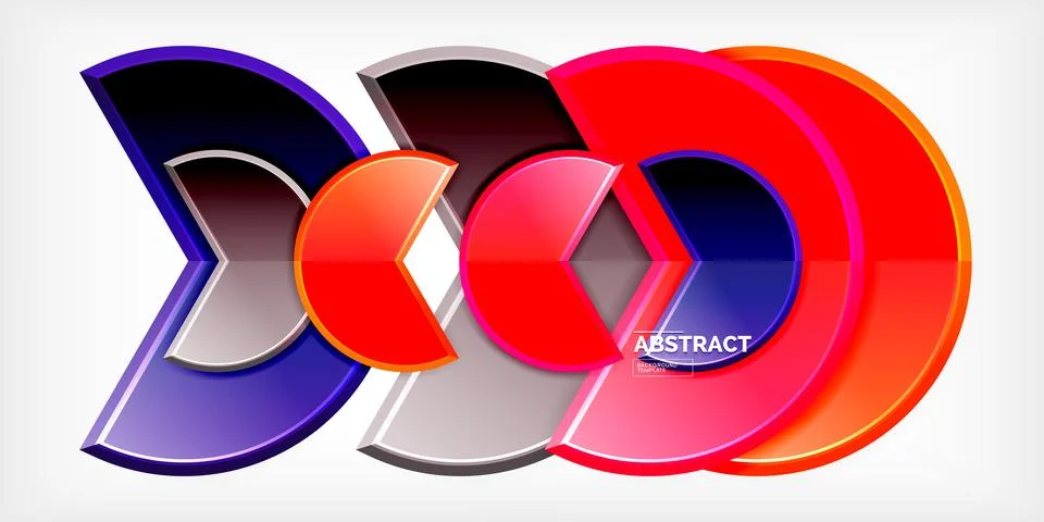 Trendy round shapes with triangular angle design element. Vector Illustration Illustrazione stock