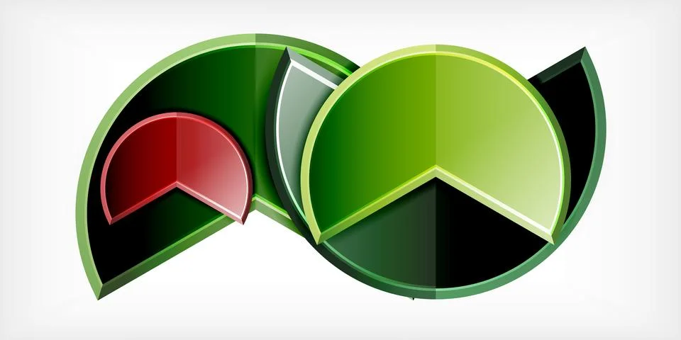 Trendy round shapes with triangular angle design element. Vector Illustration イラスト素材