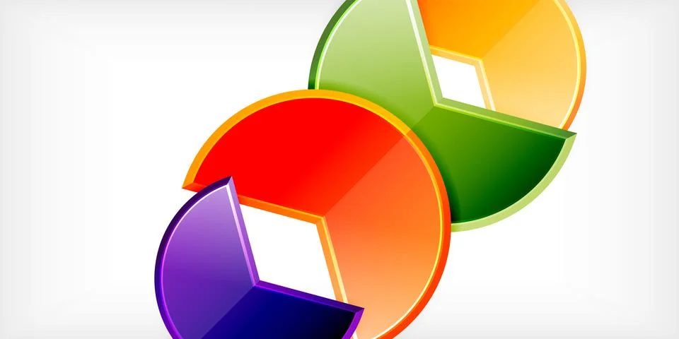 Trendy round shapes with triangular angle design element. Vector Illustration Illustrazione stock