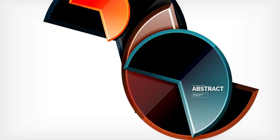 Trendy round shapes with triangular angle design element. Vector Illustration Stockillustratie