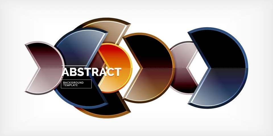 Trendy round shapes with triangular angle design element. Vector Illustration Stock Illustration