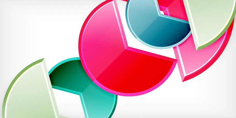 Trendy round shapes with triangular angle design element. Vector Illustration Illustrazione stock