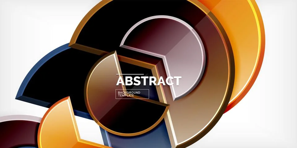 Trendy round shapes with triangular angle design element. Vector Illustration Ilustración de archivo