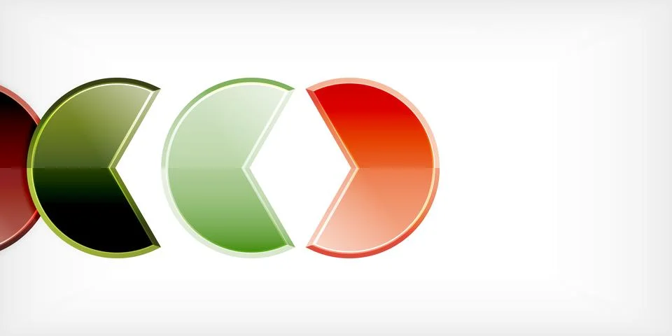 Trendy round shapes with triangular angle design element. Vector Illustration 库存插图