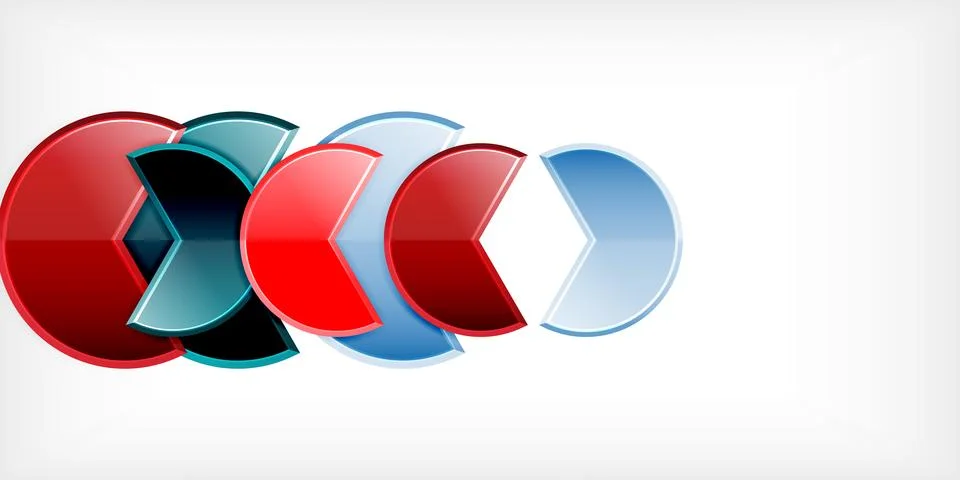 Trendy round shapes with triangular angle design element. Vector Illustration Illustrazione stock
