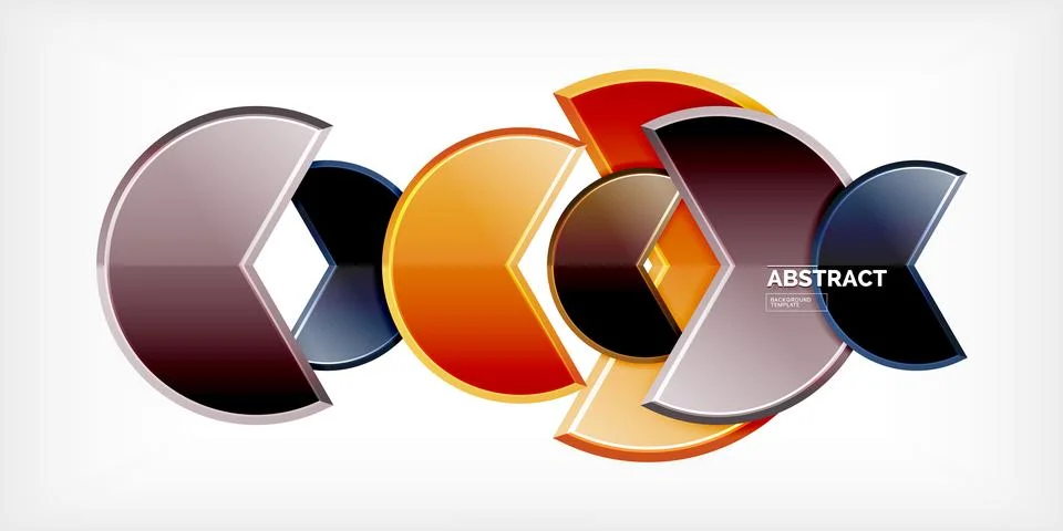 Trendy round shapes with triangular angle design element. Vector Illustration Stock Illustration