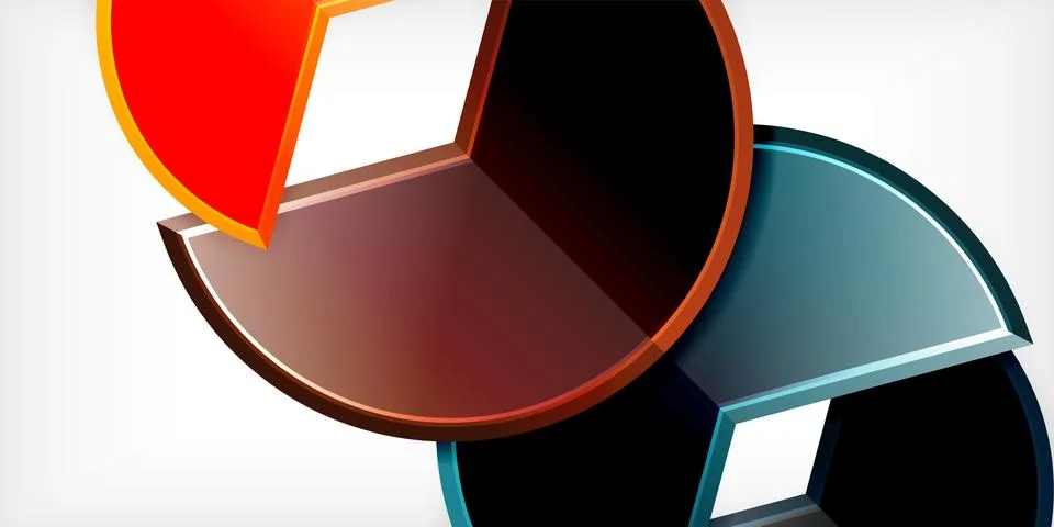 Trendy round shapes with triangular angle design element. Vector Illustration 스톡 일러스트