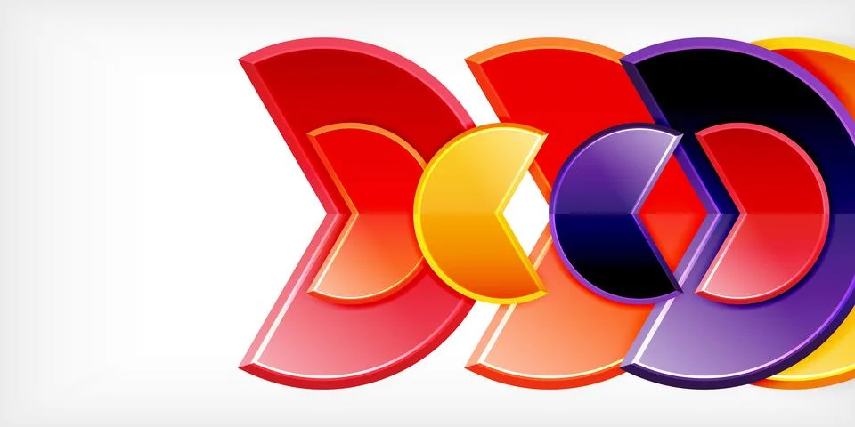 Trendy round shapes with triangular angle design element. Vector Illustration 스톡 일러스트