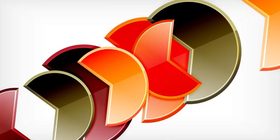 Trendy round shapes with triangular angle design element. Vector Illustration Illustrazione stock