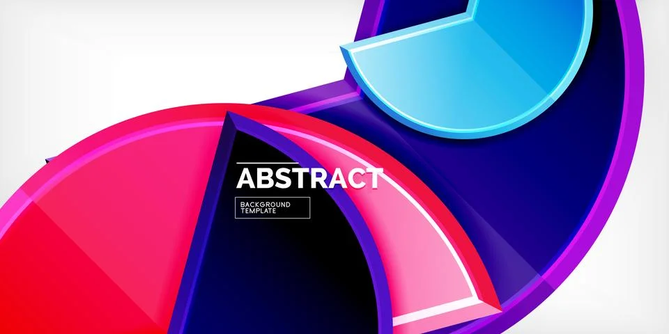 Trendy round shapes with triangular angle design element. Vector Illustration Ilustração Stock