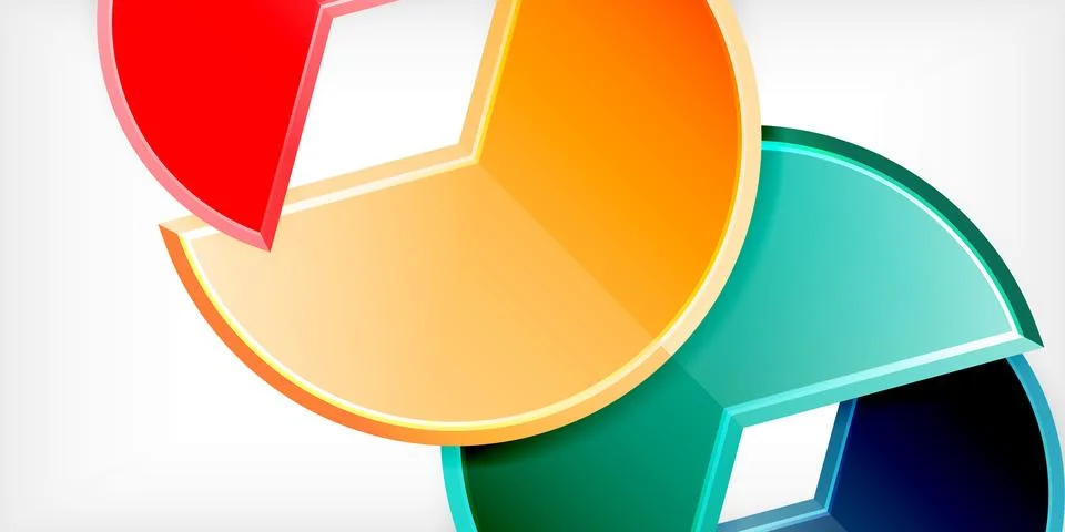 Trendy round shapes with triangular angle design element. Vector Illustration Illustrazione stock