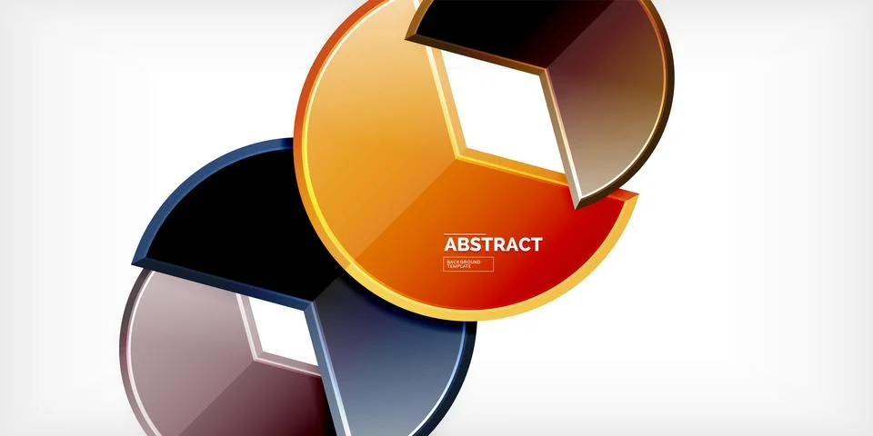 Trendy round shapes with triangular angle design element. Vector Illustration Illustrazione stock