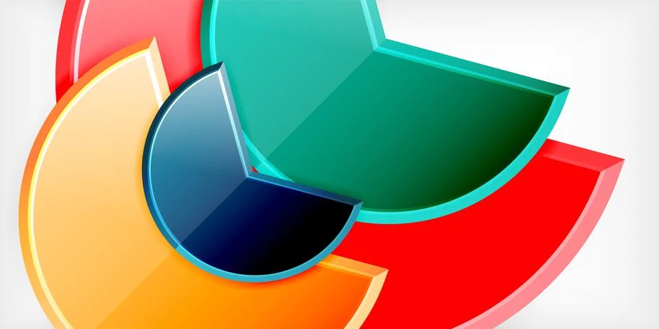 Trendy round shapes with triangular angle design element. Vector Illustration Ilustração Stock