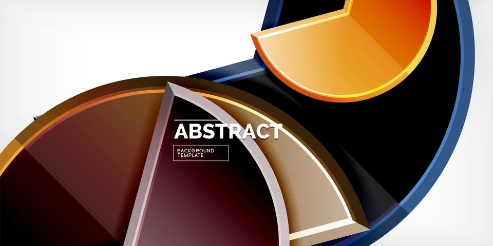 Trendy round shapes with triangular angle design element. Vector Illustration Ilustração Stock