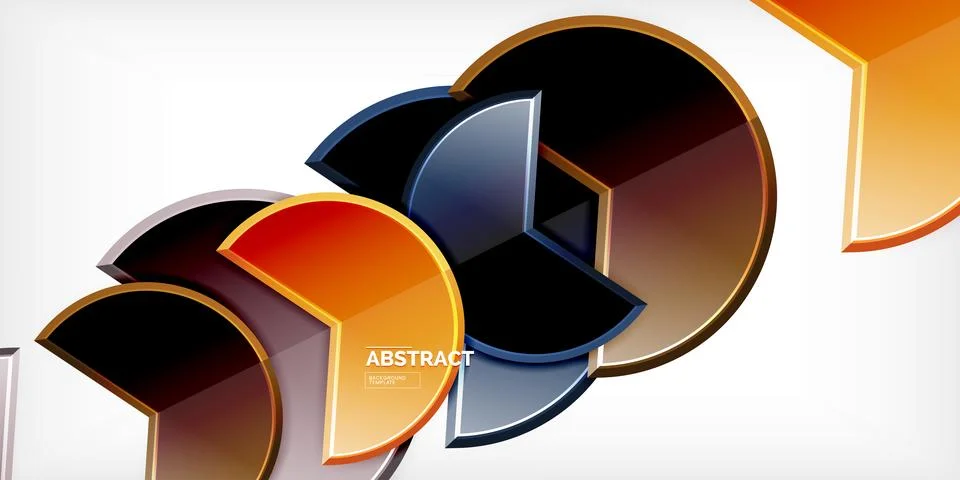 Trendy round shapes with triangular angle design element. Vector Illustration Stockillustratie