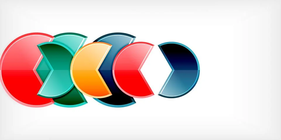 Trendy round shapes with triangular angle design element. Vector Illustration Stock Illustration