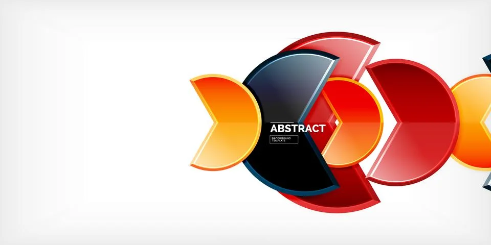 Trendy round shapes with triangular angle design element. Vector Illustration Ilustração Stock