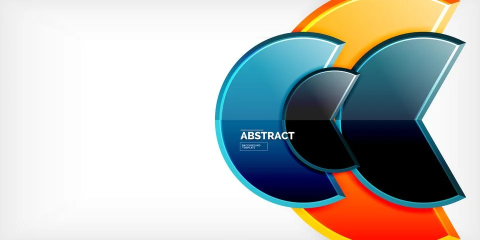 Trendy round shapes with triangular angle design element. Vector Illustration イラスト素材