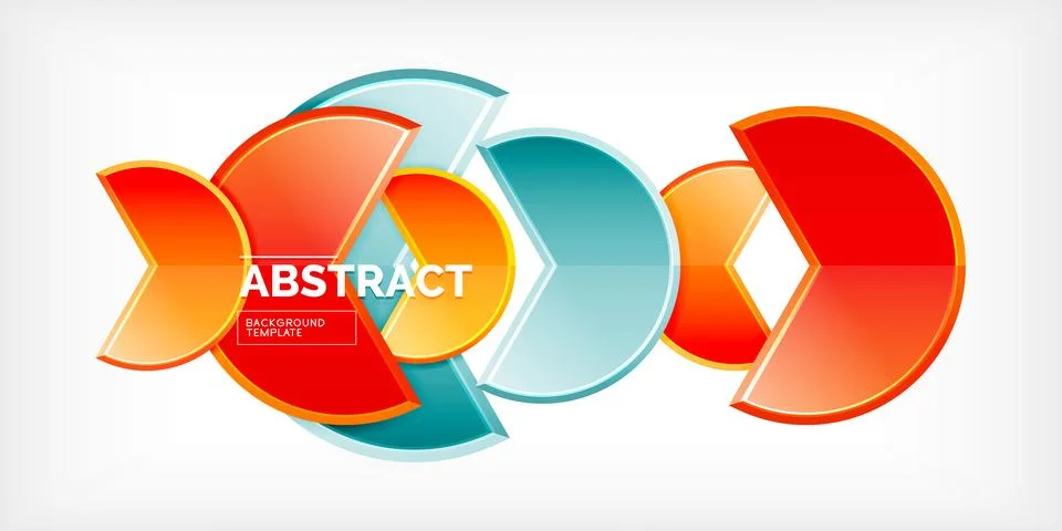 Trendy round shapes with triangular angle design element. Vector Illustration Illustrazione stock
