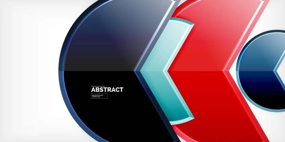 Trendy round shapes with triangular angle design element. Vector Illustration Stockillustratie